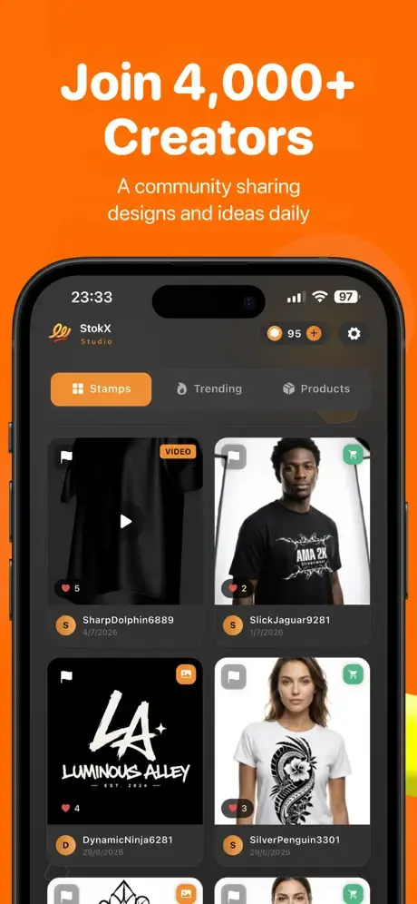 App StokX – Community con i design condivisi dai creator e prodotti in vendita